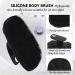 YEADMAL Exfoliating Silicone Body Scrubber 2 Pack - Bath Shower Brush for Men Women - Cleansing & Massaging Body - Removes Dirt and Dead Skin Cells - Ideal for Oily and Sensitive Skin - Black + Dark Blue - Buy Online on GoSupps.com
