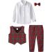 Mint Green Baby Boys Gentleman Suit Set | Red Plaid | 12-18 Months - Buy Online on GoSupps.com