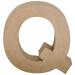Papier Mache Paper Mache Letter Q  7 Size  Brown