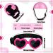 Xuniea 2 Pieces Small Dog Helmet and Goggles Puppy Sunglasses UV Protection PET Helmet with Adjustable Belt Dog Motorcycle Hard Safety Hat for Doggie Windproof Glasses Small Dog Cycling Riding(Pink) - Buy Online on GoSupps.com
