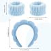 Sibba 3pcs Soft Sponge Spa Headband Set for Women | Terry Fabric Makeup & Face Washing Headbands | Ideal for Yoga Sport & Shower (Blue) - Buy Online on GoSupps.com