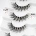 Buy 3D Clear Band Mink Eyelashes - Natural Cat Eye Wispy Reusable 7 Pairs (Happy Heartbeat No.218) - Shop Internationally! - Buy Online on GoSupps.com