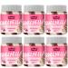 Gymqueen Queenella 6x250g protein cream with 21.5% protein without added sugar hazelnut cream with white chocolate bread spread enriched with the best whey protein swirl duo swing duo 250 g (6 Pack)