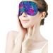 Neon Tropical Palm Leaf Sleep Mask - Adjustable Eye Cover for Sleeping & Travel - Buy Online on GoSupps.com
