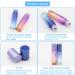 10ml Roll On Bottle Set - 10Pcs Gradient Glass Vials with Funnels & Droppers for Essential Oils & Perfumes | Purple & Blue Gradient - Buy Online on GoSupps.com