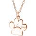 Elegant Initialee Alphabet A-Z Paw Pod Necklace | Dog Cat Pet Jewelry - Polished Rose & Yellow Gold - .925 Sterling Silver for Women & Teens - Buy Online on GoSupps.com