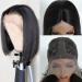10 Inch Transparent Lace Front Bob Wig Human Hair - T Part Lace, Pre Plucked, 150% Density - Short Wigs for Black Women - Buy Online on GoSupps.com