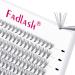 Individual Lashes Fadlash Cluster Eyelashes Extension 10 Root 0.07mm D Curl 11mm Single Length Eyelashes Individual Cluster Lashes Self-Application DIY Lashes Extensions 11mm 10D-0.07-D