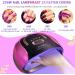 256W UV Gel Nail Lamp with 4 Timer Settings and 57 Lamp Beads - Fast Professional Dryer for Gel Nail Polish with Auto Sensor - Includes 7 Free Gifts - Buy Online on GoSupps.com