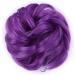 Synthetic Messy Hair Bun Scrunchie Updo in Purple - Bridal & Wedding Hairpiece for Women & Kids - Buy Online on GoSupps.com