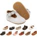 Baby Girls Mary Jane First Walking Shoes | Anti-Slip PU Leather Princess Shoes | Infant Baby Shoes 12-18 Months - D White - Buy Online on GoSupps.com