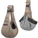 Cuby Dog & Cat Carrier Bag - Adjustable Straps Zip Pocket Small Dog Travel Bag (Gray Push Button Coffee Brown) - Buy Online on GoSupps.com