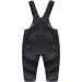 KIDSCOOL SPACE Baby Jean Overalls | Toddler Ripped Denim Workwear | 12-18 Months Black-2079 - Buy Online on GoSupps.com