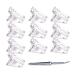 Bank 10 pieces of nail extension clips and 1 piece of silver form clips clear high -quality acrylic material light and strong plastic clips light and quick nail art