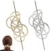 Elegant Retro Hair needle 2 pieces vintage hair needle made of metal vintage hollow out hair clips geometric hair clips chinese ladies hair sticks headgear hair needles for woman