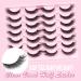 Buy Natural 3D Mink Eyelashes Pack - 14 Pairs Wispy Fluffy Fox Eye Strip Lashes for Daily Makeup - Buy Online on GoSupps.com