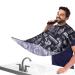 Beard Bib Beard Apron, Beard Trimming Catcher Bib for Men Shaving and Hair Clippings, Waterproof Non-Stick Hair Catcher Grooming Cloth with 2 Suction Cups