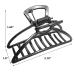 2Pcs Large Metal Claw Hair Clips for Thick Hair - Silver+Black Hair Barrette Jaw Clamp for Styling Half Bun - Non-slip Hair Accessories for Women and Girls - Buy Online on GoSupps.com