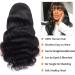 20 Inch Body Wave Wig with Bangs for Black Women - 150% Density Brazilian Virgin Human Hair None Lace Front Wig - Natural Color - Buy Online on GoSupps.com