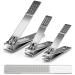 Tiomues Nail Clippers Set  Sharp and Durable Stainless Steel Fingernail Clipper  Nail Clippers for Thick Nails or Tough Nails  Perfect Nail Cutter Set with Nail File  Manicure Tools for Men/Women