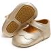 MASOCIO Baby Girl Mary Jane Shoes | Anti-Slip First Walking Shoes 12-18 Months | Gold - Buy Online on GoSupps.com