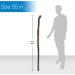 RMS Natural Wood Walking Stick - 55 Inch Handcrafted Wooden Hiking Stick with Grooved Handle for Men and Women with Limited Mobility - Buy Online on GoSupps.com