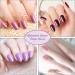 EBANKU 960 Colorful Short False Nails Full Cover Coffin Press on Nails Set with Nail File and Stick - Natural Fake Nails for Women Girls - Buy Online on GoSupps.com