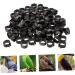 Sosoport 100 Pcs Pigeon Anklet Feeder Legs Oyster Shell for Chickens Tag Band Charm Poultry Pen Plastic 1.3X1.3CM Black - Buy Online on GoSupps.com