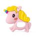 PREMYO Unicorn Teething Ring for Babies Cooling - Teething Aid Made of Silicone BPA Free Soft - Relieves Teething Pain - Pink