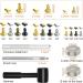 Alritz 480 Sets Double Cap Leather Rivets with Fixing Tools - 4 Colors, 3 Sizes Metal Studs for DIY Leather Craft - Includes Hammer - Buy Online on GoSupps.com