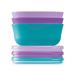 NUK Stacking Bowls Set for 4+ Months - Purple & Teal (3 Bowls + 3 Lids) - Buy Online on GoSupps.com