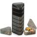 MEDCA Moisture Proof Weekly Stackable Pill Organizer - BPA Free Weekly Pill Box Case with 3 Daily Compartments - Black Pill Box to Store Pills Vitamins Supplements
