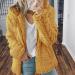 oelaio Womens 2023 Winter Fuzzy Fleece Jacket Hooded Full Zip Solid Cardigan Coats Outerwear with Pockets Fall Outfits Yellow Medium - Buy Online on GoSupps.com