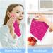 ALAZA Hot Pink Polka Dot Wash Cloth Set - 6 Pack Highly Absorbent Cotton Face Cloths - Buy Online on GoSupps.com