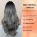 Buy Honybia Gray Ombre Wig - Long Synthetic Heat-Resistant Ponytail for Women | Perfect for Costumes & Parties - Buy Online on GoSupps.com