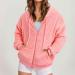Hanxiulin Oversized Plush Jacket for Women | Warm Fleece Lined Cardigan & Transition Trench Coat | Premium Outdoor Fur Coat in XL Pink - Buy Online on GoSupps.com