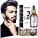Beard Growth Serum Kit for Men - Facial Hair Growth Serum Oil + 540 0.5mm Derma Roller - Buy Online on GoSupps.com
