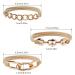Beige-Gold Bracelet Hair Ties for Women Girls - Stylish Ponytail Holders with Gold Chain - Great for Thick Hair - Buy Online on GoSupps.com