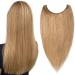 SEGO Hair Part Extensions Real Hair Hair Extension 1 Tress Remy Hair Hair Dinner With Wire smooth honeyblond#27 20 "(50cm) -70g 50 cm honeyblond#27