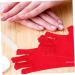 Mikinona 2 Pairs Nail Gloves Fingerless Gloves Prevention Gloves Summer Outdoor Gloves Anti- Gloves Glove Nail Nail Art Protector LED Gloves Nail Glove Polyester Red - Buy Online on GoSupps.com