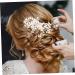DOITOOL Flower Rhinestone Hair Comb Wedding Hair Clips Wedding Hair Comb Floral Headpiece Women Hair Headdress Jeweled Hair Clips Bride Zinc Alloy Accessories The Flowers Women's White - Buy Online on GoSupps.com