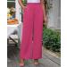 Vetinee High Waisted Wide Leg Dress Pants for Women - Magenta, Size L | Business Office Trousers with Pockets - Buy Online on GoSupps.com