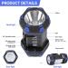 Rechargeable LED Camping Lantern 1500LM | 8 Light Modes, USB Power Bank | Portable Emergency Flashlight for Outages, Hurricane, Hiking - Blue - Buy Online on GoSupps.com