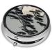 Pine Tree Under The Moon Round Pill Box - 3 Compartment Travel Organizer for Medications | Portable Pill Holder - Buy Online on GoSupps.com