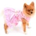 PAIDEFUL Luxury Pet Wedding Dress for Small Dog Girls | Rose Flower Lace Tutu Skirt with Silky Bow | Birthday Party Dog Clothes in Pink - Size XL - Buy Online on GoSupps.com