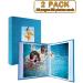 Small Brag Book Photo Album 4x6 - 2 Pack Blue Fabric | Linen Cover, Clear Pages, Front Window | Holds 52 Photos | Perfect for 4x6 Photos - Buy Online on GoSupps.com