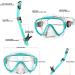 Adult & Youth Snorkel Set - Anti-Leak, Anti-Fog Dry Mask for Snorkeling, Swimming & Diving - Green - Buy Online on GoSupps.com