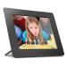 Aluratek 8" LCD Digital Picture Frame, 4GB Built-In Memory, USB/SD/SDHC Supported, Stylish Slim Modern Black Frame, Built-In Clock & Calendar 8" (w/ Built-in Memory)