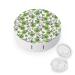 Kiwi Bike Cute Contact Lens Case Travel Portable Round Contact Storage Box Kit with Mirror for Daily Outdoor