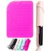 Angelil heat -resistant mat for curls heat -resistant surface smooth iron silicone mat for smooth iron hair smooth hairdresser devices hot hair tools Heat -resistant mat 23cm x 17 cm pink